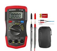 Multimètre Automatique Numérique Testeur, INFURIDER YF-36K Volmetre Multifonctions, 4000 Counts Avomètre Les Mesures Tension, Courant, Ohm, Continuité, Résistance, Températurepour DMM électrique