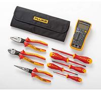 Multimètre d´électricien Fluke 117 + kit de démarrage outils portables (5 tournevis isolés et 3 pinces isolées)