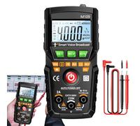 Multimètre DC AC,Multimètre Numérique Comptage 4000 - Appareil de Test Électronique avec Annonce Vocale Automatique pour Dépannage Équipement Mesure Électricité Réparation