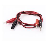 Multimètre Mètre Pince de plomb de test Alligator 48x13x8mm à 4mm Connecteur banane Sonde Câble Cordon 1m / 3.28ft Longueur Grand Clip Pack de 1