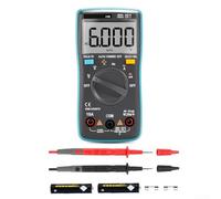 Multimètre numérique 15B avec grand écran de protection contre les surcharges, double fusible, indicateur de batterie faible et conservation des données pour un test précis de tension et de courant