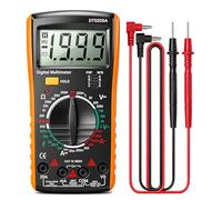 Multimètre Numérique 2000 Comptage Dt9205A, Testeur de Tension CA/CC, Courant, Résistance Et Capacité, Multimètre Automobile Domestique, pour Test de Diodes, de Continuité Et de Batterie (Orange)