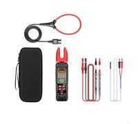 Multimètre numérique 6000 A - Test de tension à mâchoire flexible - Rouge | Bobine flexible de 6000 A, vrai pour la précision RMS, détection NCV, tension AC/DC, pour bouchon de résistance à la