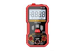 Multimètre numérique 6000 comptes avec détecteur de courant continu Ncv Live DC Auto avec rétro-éclairage fil AC pour voltmètre, ampèremètre, lampe de poche, test électrique, rouge (noir)