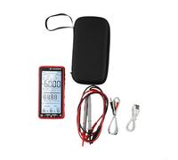 Multimètre numérique 6000 comptes avec détection de fil NCV sous tension, écran LCD rechargeable par USB pour tension AC DC, résistance à la température, fusible anti-brûlure, (rouge)