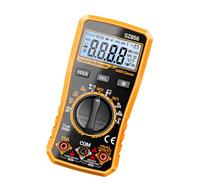 Multimètre numérique 6000 comptes avec testeur NCV, jaune | Mesure du cycle de service de fréquence de capacité, télémétrie automatique, fonction de conservation des données pour les