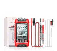 Multimètre numérique 6000 comptes True RMS Gamme automatique pour test de capacité de tension AC DC (rouge-SZ02)