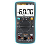 Multimètre numérique 6000 points LCD True-RMS - Voltmètre - Testeur de tension pour voltage, courant, résistance, fréquence, capacitance, cycle de route, continu, transistor, voltmètre électrique