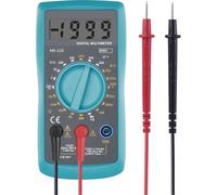 Multimètre numérique avec pointes de mesure et étui, AC DC, testeur de tension de résistance
