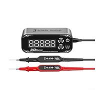 Multimètre numérique avec triple écran pour tension, résistance et capacité, mesure de transition PN, batterie 2000 mAh, boîtier en aluminium, utilisation à une main