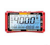 Multimètre numérique compact 3 en 1 avec affichage du calendrier et capteur de température/humidité, pour un test rapide de tension (rouge)