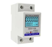 Multimètre numérique, compteur d'énergie électrique, avec ou sans rétro-éclairage, KWH VAW, wattmètre monophasé, AC 230V, 50/60Hz(Without backlight)
