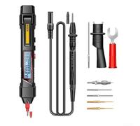 Multimètre numérique en forme de stylo avec pointes de sonde amovibles en acier inoxydable et capuchon de protection pour une durabilité accrue dans les applications sur le terrain
