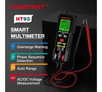 Multimètre numérique HABOTEST HT93, testeur de tension, 2000 comptes, voltmètre AC/DC, True RMS, test de phase NCV, multimètre à sélection automatique de la gamme HT93