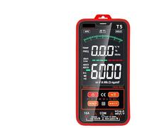 Multimètre numérique intelligent AC DC 600 V, tension 10 A, courant efficace vrai, multimètre 6000 points, testeur d'électricien professionnel(T5 VA screen)