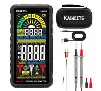 Multimètre numérique intelligent KAIWEETS KM602, compteur True-RMS 6000 points, batterie rechargeable 1200 mAh - Noir 19.5x11.5x6.7cm noir