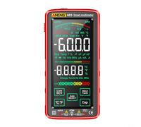 Multimètre numérique modèle 683 avec écran tactile, chargement USB, capteur NCV, lampe de poche, tension 1000 V CC/750 V AC, courant 10 A, capacité et test de diode (noir)