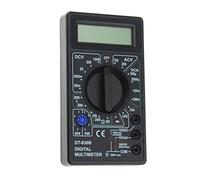 Multimètre Numérique - Multimètre Numérique LCD Portable Multifonction Avec Batterie 9 V | Ampère Volt Ohm Testeur Voltmètre Ohmmètre Mètre | Testeur De Tension À Plage Automatique (noir)