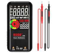 Multimètre numérique, Multimètre numérique professionnel 9999 T-RMS LCD Affichage de couleur DC AC Capacité tension Ohm diode Ncv Testeur fil en direct Hz(S11 Black)
