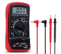 Multimètre Numérique Portable, Testeur Électrique avec écran LCD et rétroéclairage bleu,Mesure La Tension CA/CC, Ohmmètre, Courant CC, Résistance, Continuité, Diode, La batterie ne comprend pas