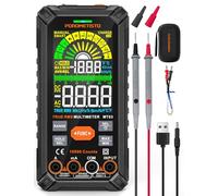 Multimètre Numérique Professionnel POROMETISTO 10000 Comptes, Multimeter 750V CA/1000V CC Automatique Range Rechargeable, pour Tension Courant Résistance Capacité Diode TEM Continuité Fréquence etc.