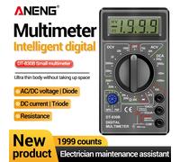 Multimètre numérique professionnel portable ANENG DT830B, testeur multifonctionnel de tension AC/DC, de résistance et de transistors HFE DT-830B Black