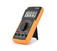 Multimètre numérique professionnel True RMS AC/DC, ampèremètre, voltmètre, sélection manuelle de gamme, testeur de transistors, ohmmètre, condensateur, diode DT9205A(DT9205A(yellow))