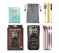 Multimètre numérique Q1, testeur analogique, mesure efficace vraie (True RMS), testeur de transistors et de condensateurs, testeur de tension sans coupure (NCV), multimètre LCR professionnel(Q1 Red)