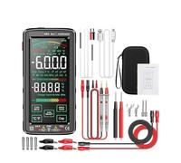 Multimètre numérique rechargeable à écran tactile 683 6000 points, anti-brûlure, universel, avec affichage inversé de l'ampèremètre (VA) et testeur de tension sans contact (NCV).(683 Black Pro)