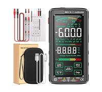Multimètre numérique rechargeable à écran tactile 683 6000 points, anti-brûlure, universel, avec affichage inversé de l'ampèremètre (VA) et testeur de tension sans contact (NCV).(683 Black)