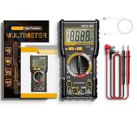 Multimètre numérique rechargeable - Multimètre numérique intelligent - Testeur de tension électrique - Batterie intégrée - Fonction de détection NCV - AC/DC - Résistance - Capacité - Fil neutre