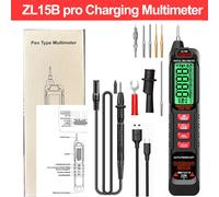 Multimètre numérique Rechargeable ZL16B,True RMS,testeur multifonction de haute précision NCV AC/DC,résistance au courant de tension,outil Ohm - Type ZL15B Pro