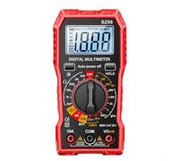 Multimètre numérique SZ06-1999 avec affichage du compte, mesure la tension AC/DC, le courant continu, la résistance, la diode, la continuité, avec écran rétroéclairé et HOLD, compact pour travail sur