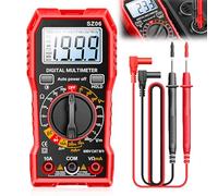 Multimètre numérique, testeur de tension 600 V, voltmètre, testeur de continuité, voltmètre, avec support pliable et câbles de mesure pour tension CA/CC, courant CC, continuité, résistance, diode
