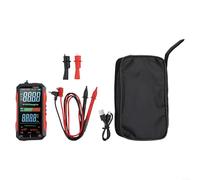 Multimètre numérique, True RMS AC/DC Tension Tension Résistance Capacitance Fréquence Continuité Test, USB-C Rechargeable, Grand écran rétroéclairé, Boîtier résistant (FS899L + clip + sac)