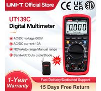 Multimètre numérique UNI-T UT139C 600V 10A, 6000 points de lecture, testeur de résistance, de condensateur et de largeur de bande, gamme automatique, NCV