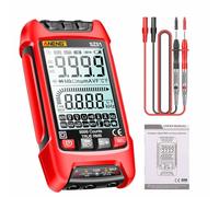 Multimètre numérique - Voltmètre 6000 points, instrument de mesure de précision, lectures rapides et précises | Outil de test de température de Cycle de service de capacité de continuité de Diodes de