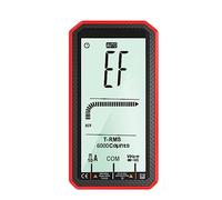 Multimètre Tactile Automatique Numérique Intelligent Électricien Professionnel Ohm Capacité 10A AC DC Multitester Lecture Rapide Précise Facile(Button Type-Red)