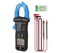 Multimètre testeur AC/DC 6000 comptes mesure capacité, résistance, continuité, diode, TRMS NCV avec plage automatique, rétroéclairage, stockage de données avec fils de test, pinces crocodiles