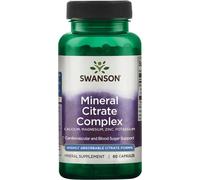 MultiMineral Citrate - Calcium, Magnésium, Zinc, Potassium 60 gélules Swanson Health Products