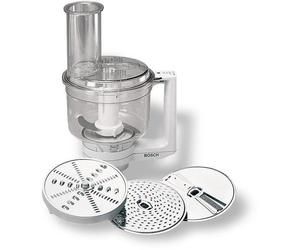 Multimixeur - BOSCH - Pour Kitchen machine MUM5 - Couteau universel, râpe et disque double tranchant - Blanc transparent