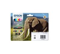 Multipack 24 Eléphant cyan magenta magenta clair cyan clair C13T24284011