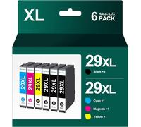 Multipack 29XL Cartouches d'encre Compatible pour Epson 29 29 XL pour XP-255 XP-445 XP-235 XP-345 XP-335 XP-342 XP-435 XP-452 XP-245 XP-355 XP-352 XP-257 (3 Noir, 1 Cyan, 1 Magenta, 1 Jaune)