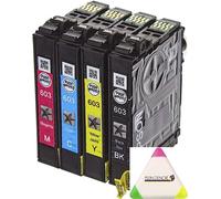 Multipack 4 Cartouches 603 Etoile de mer pour imprimante Epson Expression Home XP 2105 XP2105 XP-2105 + Un surligneur Plein d'encre 3 Couleurs Offert