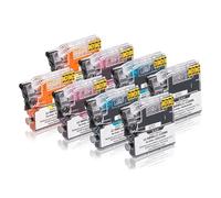 Multipack compatible avec Brother LC-980VALBP contient 8x Cartouche d'encre