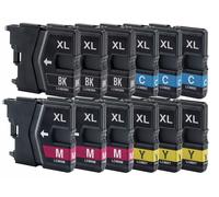 Multipack compatible avec Brother LC985 comprend une cartouche d’encre 12x