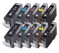 Multipack compatible avec Canon PGI-5bk / CLI-8 comprend une cartouche d’encre 10x