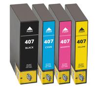 Multipack compatible avec Epson C13T 07U140 / 407 comprend 4 cartouches d’encre