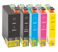 Multipack compatible avec Epson C13T26214010 / 26XL comprend 5 cartouches d’encre