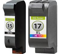 Multipack Compatible avec HP 15 C6615DE / 17 C6625AE comprend 2 patons de tête d’impression